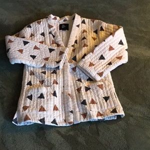 Kids geometric quilted jacket